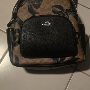 Coach Men's Black and Brown Backpack